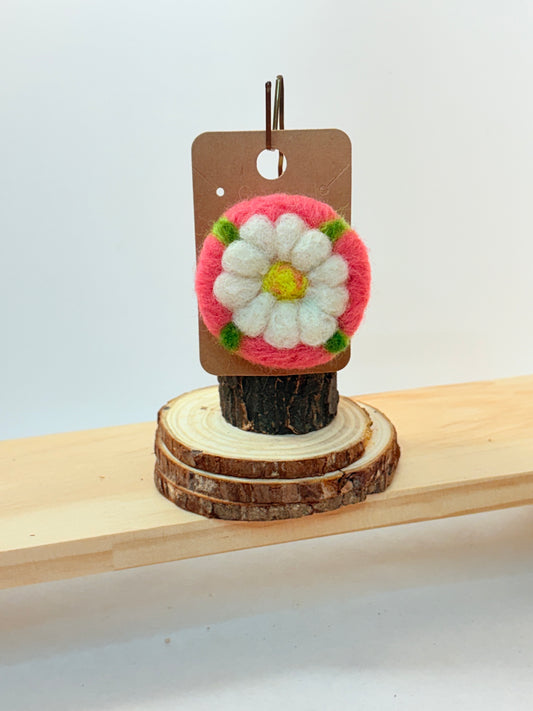 Pretty Little Pins | One-of-a-kind brooches - fun floral designs - Needle-felted - 2"-3" diameters