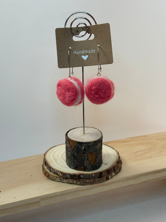 Whimsical Macaron Earrings | Sweet patisserie earrings - 6 colors - 1" diameter (approx.)