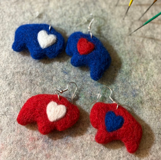 Buffalove Billieve Earrings | For the one before I die club (IYKYK) - Mafia is family - Wide right (kidding, KIDDING…) - 1.5” x 1.5” (approx.)